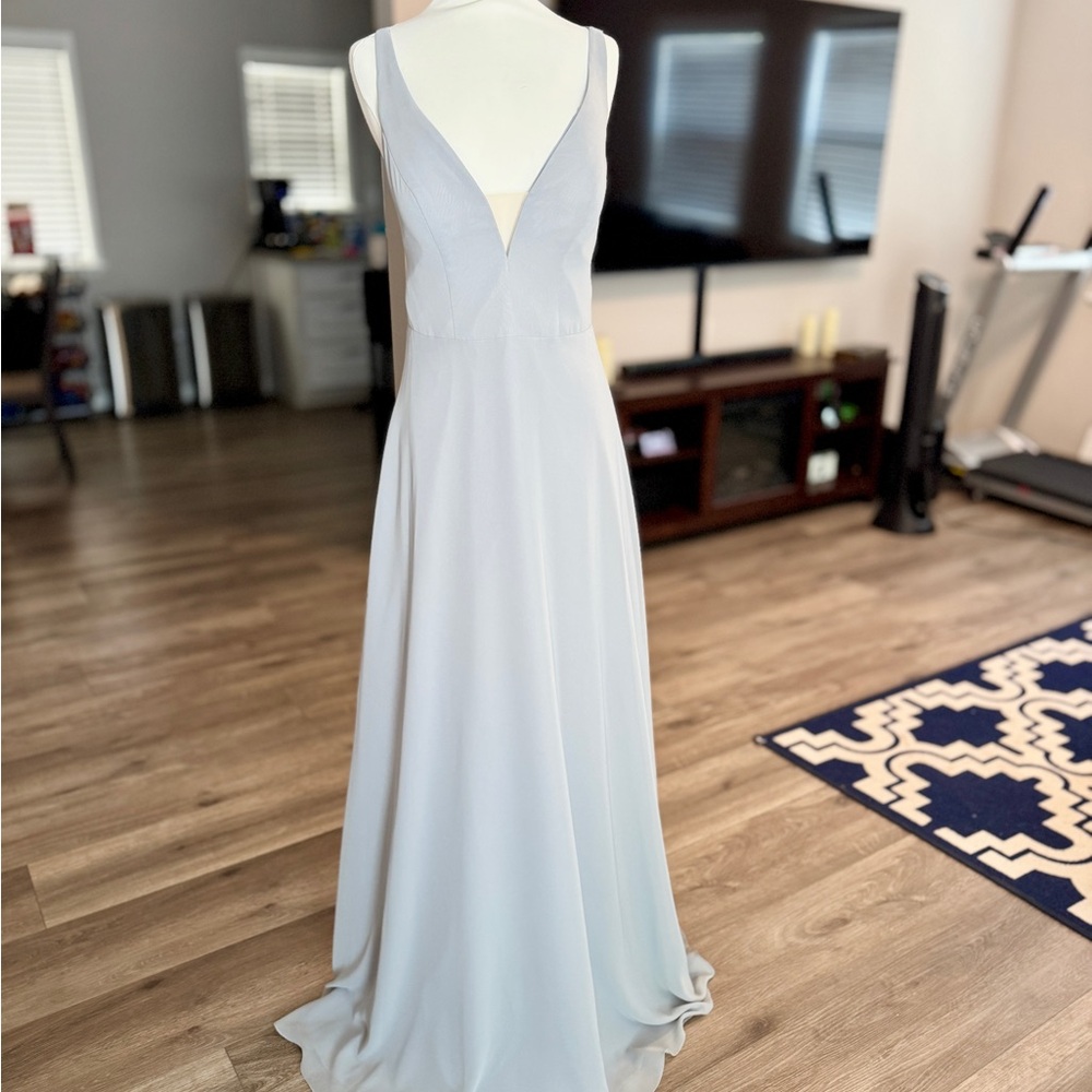 Sorella Vita Bridesmaid Dress SZ 12 Pebble Elegant Light Blue Evening Gown